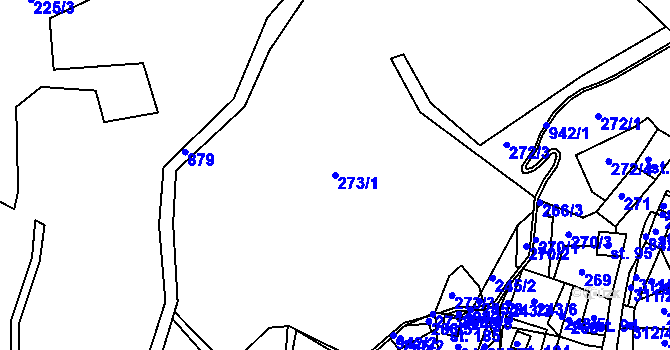 Parcela st. 273/1 v KÚ Mikulov v Krušných horách, Katastrální mapa
