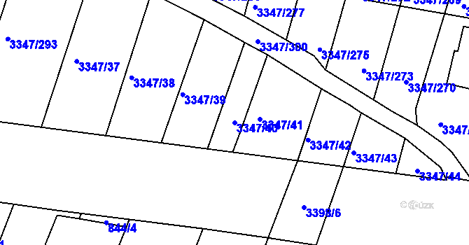 Parcela st. 3347/40 v KÚ Mikulov na Moravě, Katastrální mapa