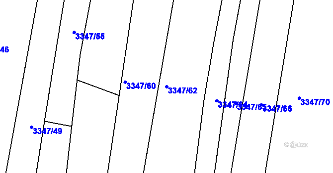 Parcela st. 3347/62 v KÚ Mikulov na Moravě, Katastrální mapa