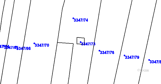 Parcela st. 3347/73 v KÚ Mikulov na Moravě, Katastrální mapa
