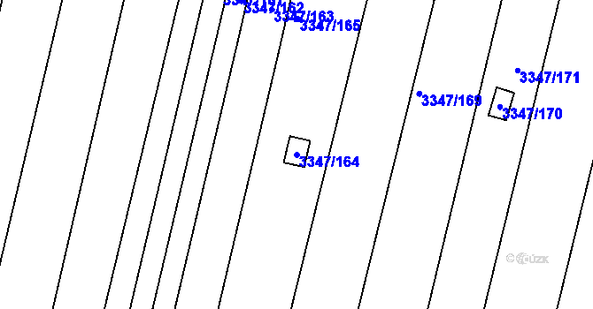 Parcela st. 3347/164 v KÚ Mikulov na Moravě, Katastrální mapa