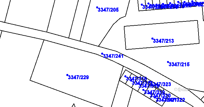 Parcela st. 3347/241 v KÚ Mikulov na Moravě, Katastrální mapa