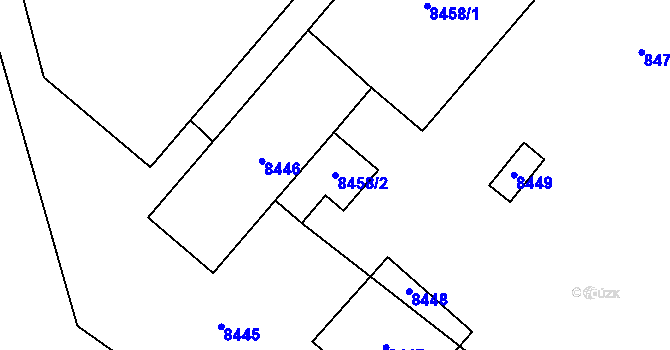 Parcela st. 8458/2 v KÚ Mikulov na Moravě, Katastrální mapa
