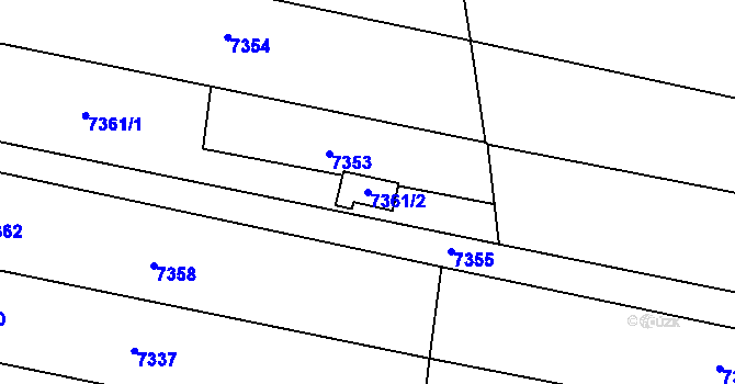 Parcela st. 7361/2 v KÚ Mikulov na Moravě, Katastrální mapa