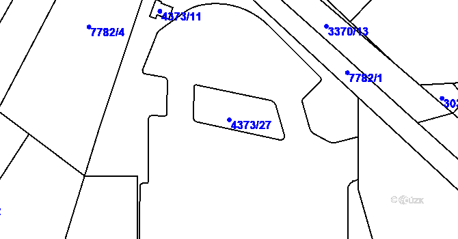 Parcela st. 4373/27 v KÚ Mikulov na Moravě, Katastrální mapa