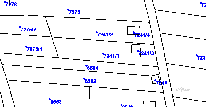 Parcela st. 7241/1 v KÚ Mikulov na Moravě, Katastrální mapa