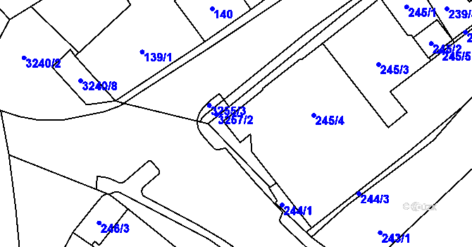 Parcela st. 245/7 v KÚ Mikulov na Moravě, Katastrální mapa