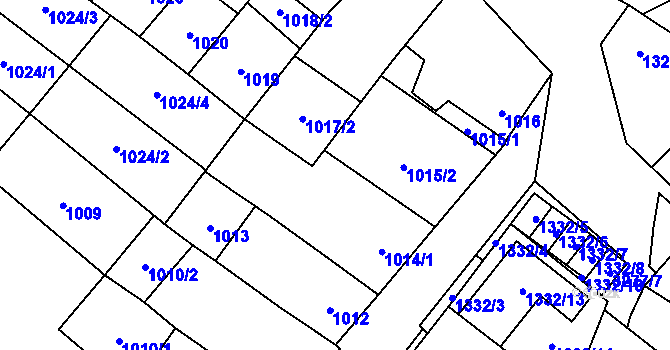 Parcela st. 1014/2 v KÚ Mikulov na Moravě, Katastrální mapa