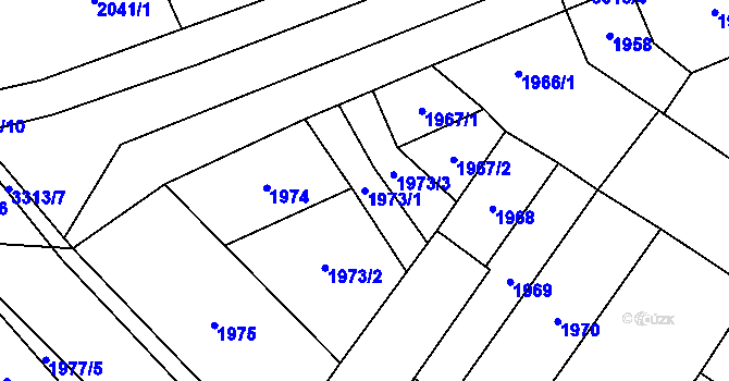 Parcela st. 1973/1 v KÚ Mikulov na Moravě, Katastrální mapa