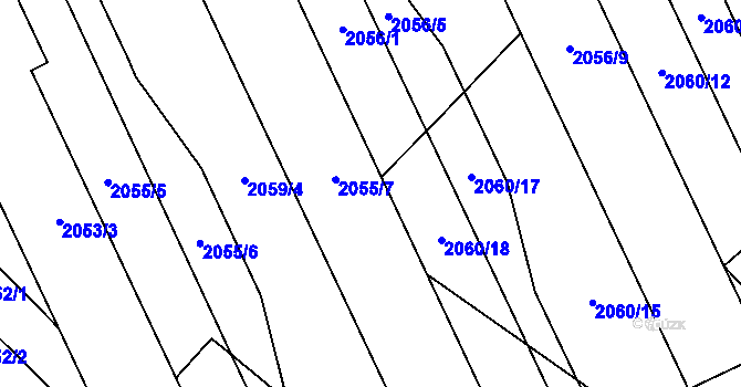 Parcela st. 2060/19 v KÚ Mikulov na Moravě, Katastrální mapa