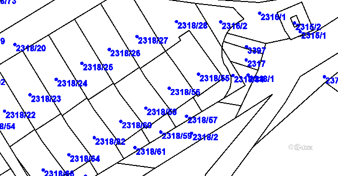 Parcela st. 2318/56 v KÚ Mikulov na Moravě, Katastrální mapa