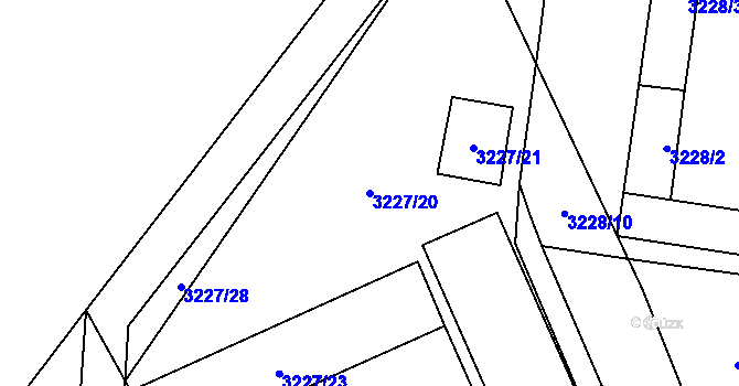 Parcela st. 3227/20 v KÚ Mikulov na Moravě, Katastrální mapa
