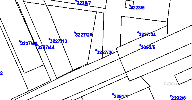 Parcela st. 3227/26 v KÚ Mikulov na Moravě, Katastrální mapa
