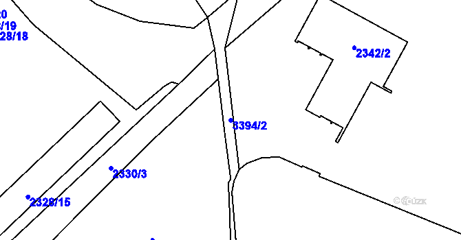 Parcela st. 3394/2 v KÚ Mikulov na Moravě, Katastrální mapa