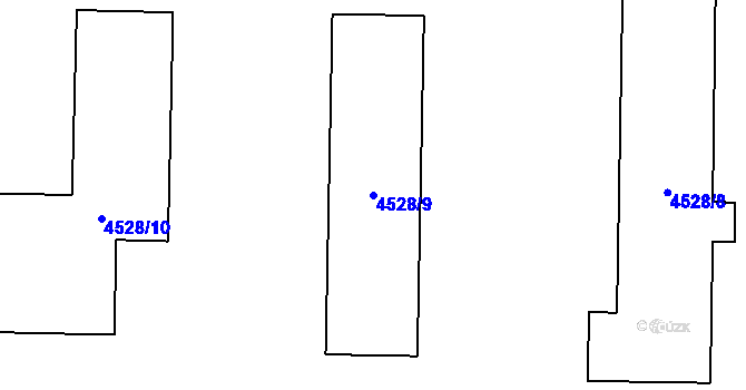 Parcela st. 4528/9 v KÚ Mikulov na Moravě, Katastrální mapa