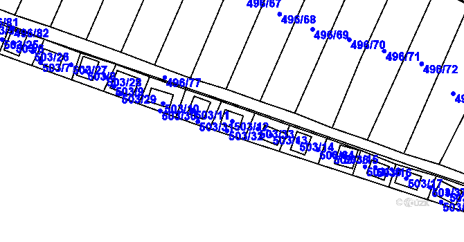 Parcela st. 503/12 v KÚ Mikulovice u Vernéřova, Katastrální mapa