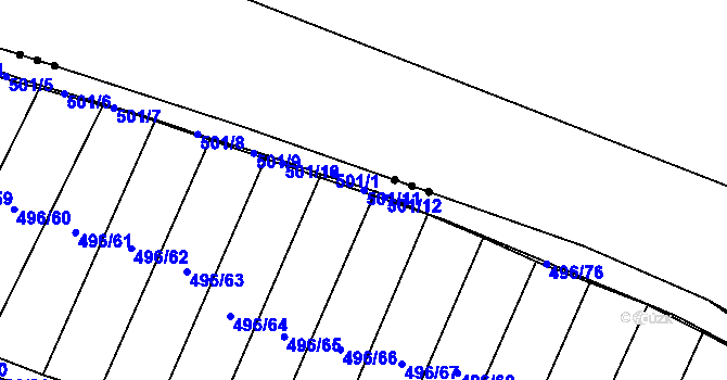 Parcela st. 501/11 v KÚ Mikulovice u Vernéřova, Katastrální mapa