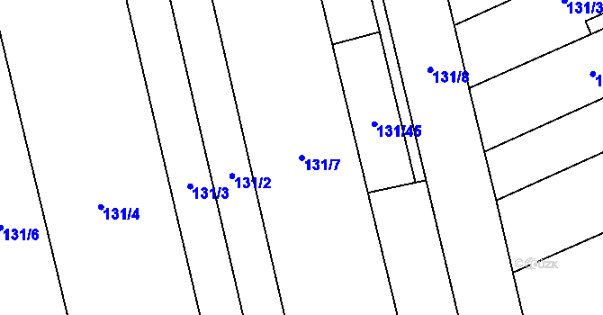 Parcela st. 131/7 v KÚ Blato, Katastrální mapa