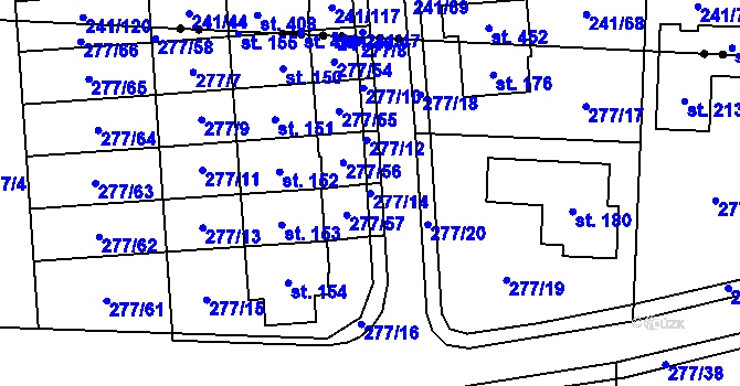 Parcela st. 277/14 v KÚ Blato, Katastrální mapa