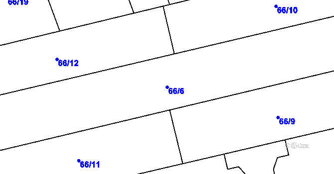 Parcela st. 66/6 v KÚ Mikulovice u Pardubic, Katastrální mapa