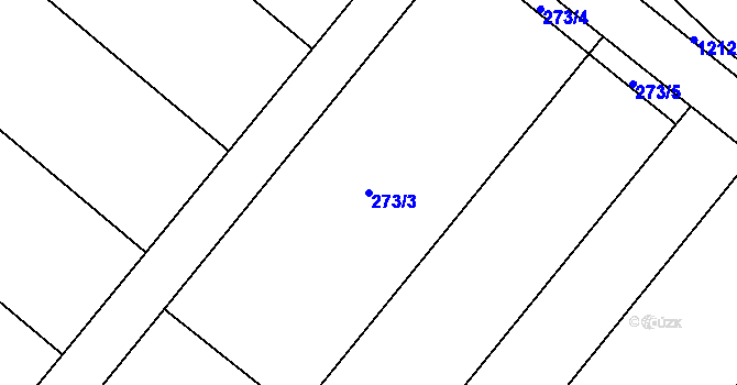Parcela st. 273/3 v KÚ Mikulovice u Znojma, Katastrální mapa