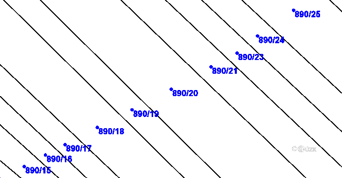 Parcela st. 890/20 v KÚ Mikulovice u Znojma, Katastrální mapa