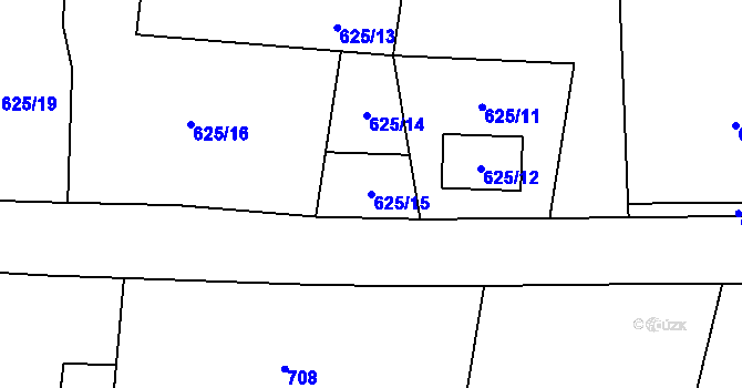 Parcela st. 625/15 v KÚ Kolnovice, Katastrální mapa