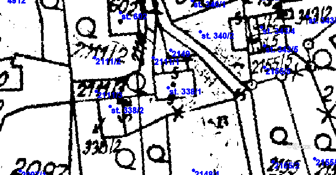 Parcela st. 338/1 v KÚ Mikulovice u Jeseníka, Katastrální mapa