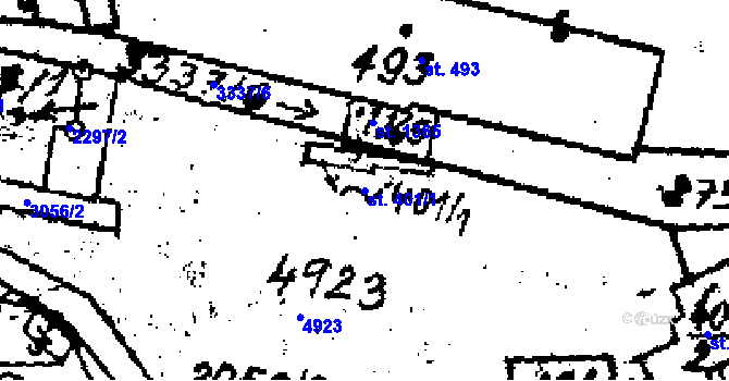 Parcela st. 401/1 v KÚ Mikulovice u Jeseníka, Katastrální mapa