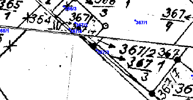 Parcela st. 367/3 v KÚ Mikulovice u Jeseníka, Katastrální mapa