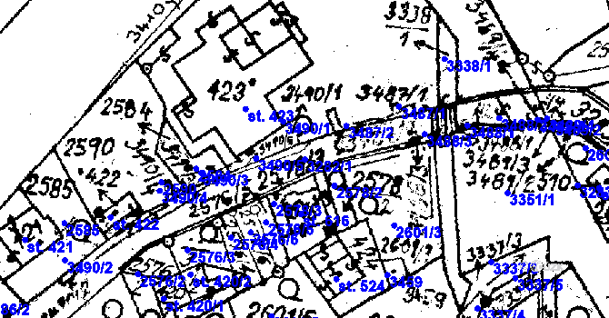 Parcela st. 3282/1 v KÚ Mikulovice u Jeseníka, Katastrální mapa