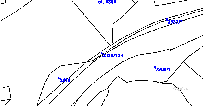 Parcela st. 3339/109 v KÚ Mikulovice u Jeseníka, Katastrální mapa