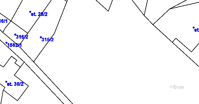 Parcela st. 323 v KÚ Široký Brod, Katastrální mapa