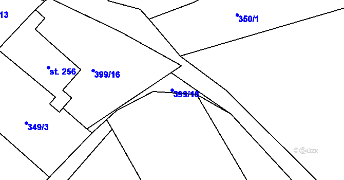 Parcela st. 399/18 v KÚ Mikulůvka, Katastrální mapa