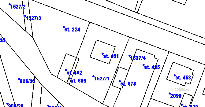 Parcela st. 461 v KÚ Mikulůvka, Katastrální mapa