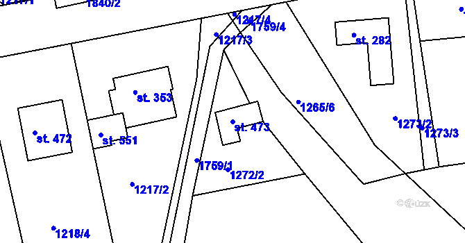 Parcela st. 473 v KÚ Mikulůvka, Katastrální mapa
