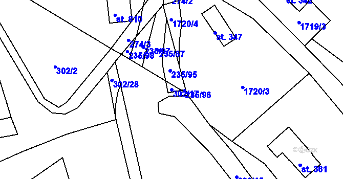 Parcela st. 302/17 v KÚ Mikulůvka, Katastrální mapa