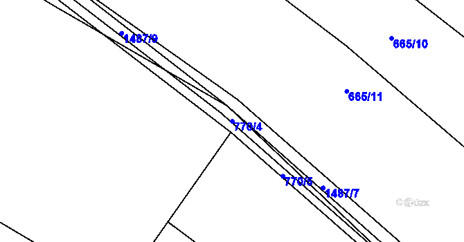 Parcela st. 770/4 v KÚ Milavče, Katastrální mapa