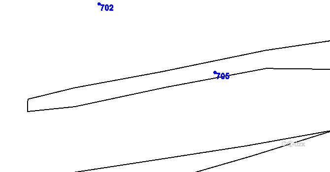 Parcela st. 427 v KÚ Mileč, Katastrální mapa
