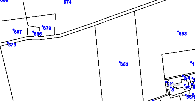 Parcela st. 521/1 v KÚ Mileč, Katastrální mapa