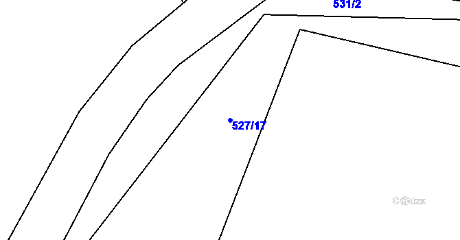 Parcela st. 527/17 v KÚ Mileč, Katastrální mapa