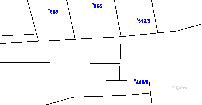 Parcela st. 504/5 v KÚ Mileč, Katastrální mapa