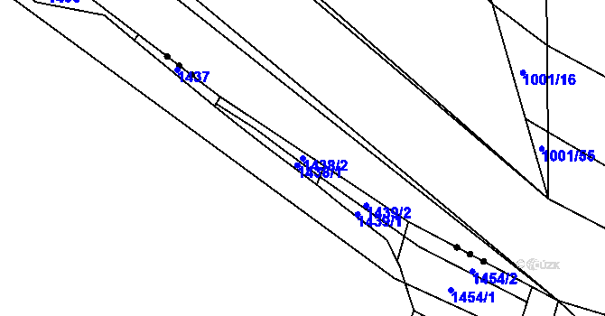 Parcela st. 1438/2 v KÚ Želvice, Katastrální mapa