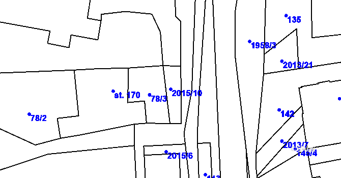 Parcela st. 2015/10 v KÚ Milenov, Katastrální mapa