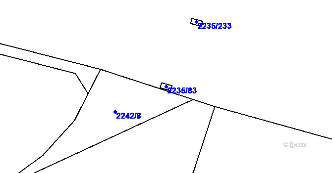 Parcela st. 2235/83 v KÚ Milenov, Katastrální mapa