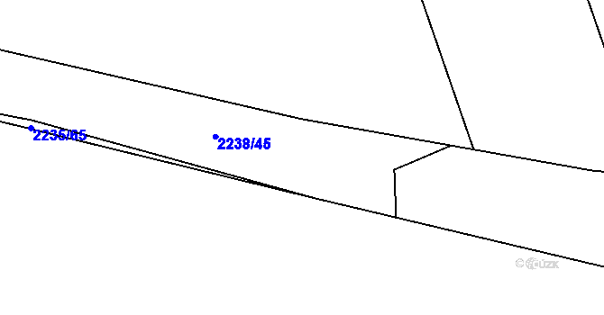 Parcela st. 2238/46 v KÚ Milenov, Katastrální mapa