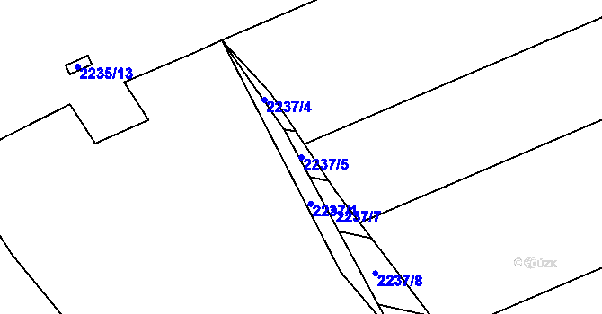 Parcela st. 2237/5 v KÚ Milenov, Katastrální mapa