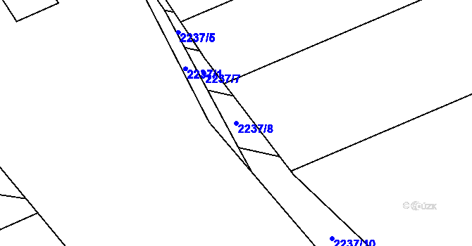 Parcela st. 2237/8 v KÚ Milenov, Katastrální mapa