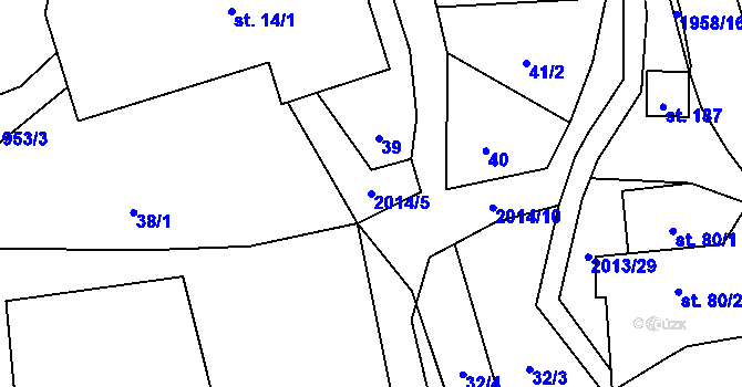 Parcela st. 2014/5 v KÚ Milenov, Katastrální mapa