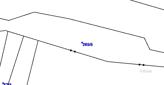Parcela st. 265/5 v KÚ Přední Chlum, Katastrální mapa
